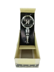 Kristallklar Weinflasche Verschluss Monogramm mit Initiale 4,5" von Cypress Haus Geschenk - Bild 1 von 2