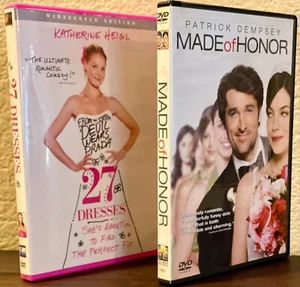 LOT OF 2 ROM-COM BRIDESMAID THEME DVD'S 27 DRESSES AND MADE OF HONOR  - Picture 1 of 6