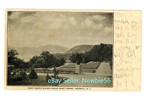 Peekskill NY -HUDSON RIVER VIEW FROM SAINT MARY'S SCHOOL- Postcard - Picture 1 of 2