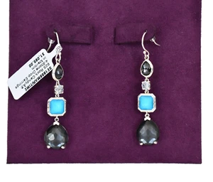 ️ $1095 IPPOLITA ROCK CANDY 4 PIEDRAS PLATA ESTERLINA 925 925 GOTA Pendientes - Imagen 1 de 5
