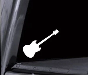 Calcomanía adhesiva de vinilo para guitarra SG para parachoques de ventana portátil estuche de carretera amplificador EE. UU. - Imagen 1 de 4