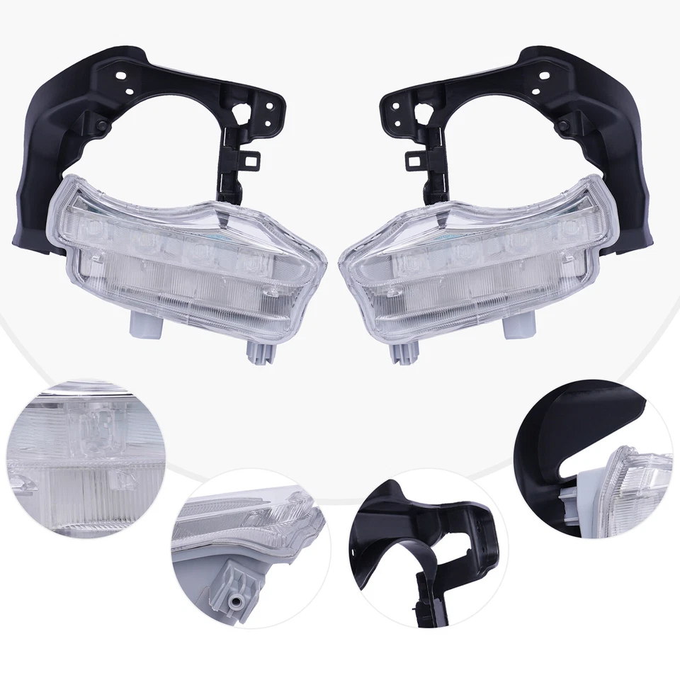 For Toyota Highlander 2014 2015 2016 LED DRL Daytime Running Light Pair Lights - Image 1 of 4