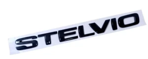 Badge 'Stelvio' Gloss Black - Alfa Romeo Stelvio, New & Genuine 50556833 - Picture 1 of 3
