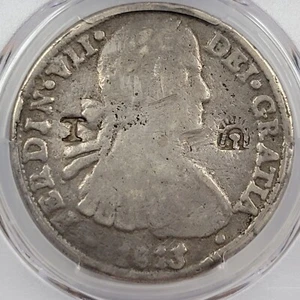 1813 Mexico CHIHUAHUA 8 Reales Silver Cast Provisional Issue PCGS F Detail *H490 - Picture 1 of 6