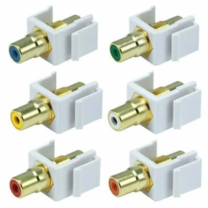 Módulo de inserto clave blanco RCA F/F - elección de color central-AVU - Imagen 1 de 8