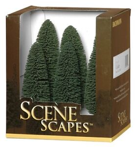 Bachmann - Cedar Trees - SceneScapes� -- 5 to 6"  12.7 to 15.2cm pkg(6) - HO