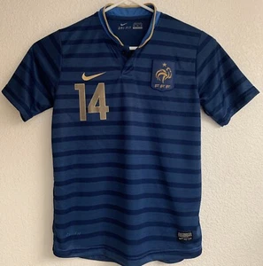 Authentic NIKE FRANCE #14 MENEZ Home 2012-13 Soccer Jersey Size 28 Youth M 10/12 - Picture 1 of 14