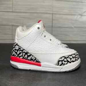 Nike Air Jordan 3 Retro Hall Of Fame Red White Toddler Baby Boy Size 4C