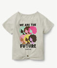 Justice Girl's Top Knot Front We Are The Future Tee T-Shirt Size M (10)