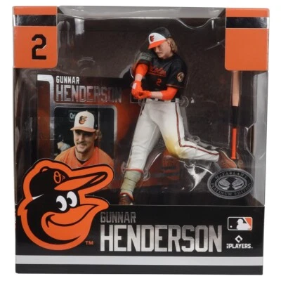 McFarlane Gunnar Henderson Baltimore Orioles Black Jersey Platinum Chase Figure - Image 1 of 4