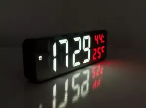 LED Digital Wanduhr Seniorenuhr +Datum Temperatur Wohnzimmer Kalender Büro - Bild 1 von 9