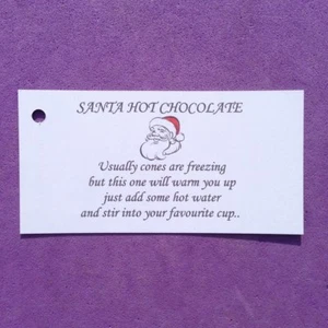 10 etiquetas de chocolate caliente de Santa, magia de víspera de Navidad, etiquetas, recaudación de fondos, ganancias - Imagen 1 de 1