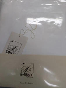 Sábana plana blanca con dobladillo Barbacci Giza King (nueva) - Imagen 1 de 3