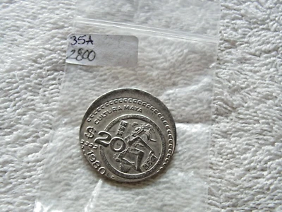 20 PESOS ERROR COIN   CULTURE MAYA 1980  FROM MEXICO. - Image 1 of 3