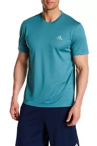 T-shirt girocollo manica corta Adidas Heathered nuova con etichetta, M - Foto 1 di 5