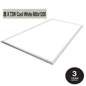 8 x 80W LED Panel Light Recessed Celing Cool White 6500 K 600 x 1200 x 10mm - Picture 1 of 4