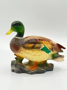 Vintage Mallard Duck Ceramic Planter Collectible Green Brow - Picture 1 of 11