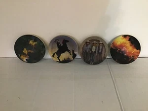 Lote (4) Posavasos de Granito Piedra Rancho Vaquero Occidental De Colección ¡HAZ OFERTA! - Imagen 1 de 7