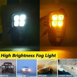 LED DRL Daytime Running Front Fog Lamps w/ Turn Light For KIA Rio 2018 2019 2020 - Picture 1 of 13