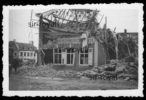 Wagnon 1940 - Casa distrutta danni da bombe - Francia - WW2 foto 9x6cm - Foto 1 di 2