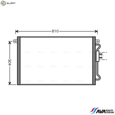 CONDENSER AIR CONDITIONING CRA5075 FOR CHRYSLER GRAND/VOYAGER/IV TOWN/& 2.5L - Image 1 of 4