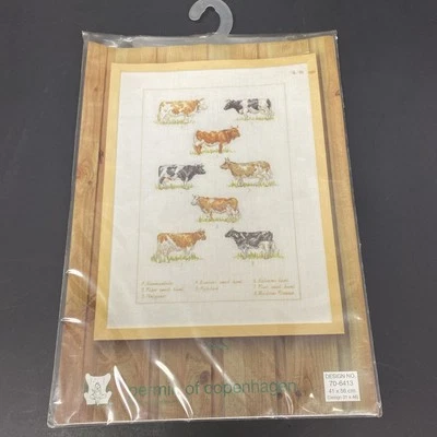 Kit punto de cruz Permin of Copenhagen 70-6413 vacas ganado Foto 1 de 4