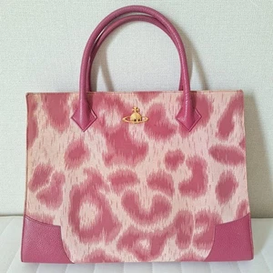 Vivienne Westwood Tasche Leopardenmuster Rosa Kugel Vintage Akzeptabler Zustand Japan - Bild 1 von 18
