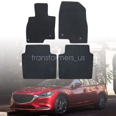 Alfombrillas de terciopelo negras de repuesto para Mazda 6 2014-2021 Foto 1 de 4