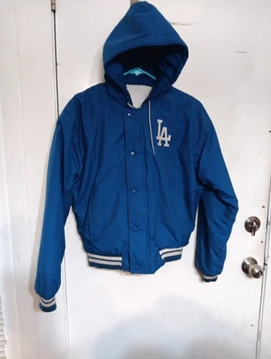 Chaqueta De Colección Los Angeles Dodgers Starter Para Hombre Grande Azul Cremallera Botón Juvenil  Foto 1 de 4