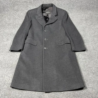 Abrigo Saks Fifth Avenue para hombre grande 100 % gris cachemir solapa de 3 botones muesca Foto 1 de 4