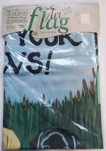 NWT Toland 24" X 36" All Weather Art Flag;  Dogs-"Wipe Your Paws!   - Picture 1 of 5