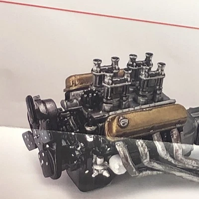 MOTOR A+ DETALLADO Ford 289 Comet B/FX Drag Race sin cabezales piezas modelo 1:25 LBR Foto 1 de 4
