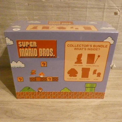 Super Mario Bros Collector's Box Set CultureFly New Vinyl Figure Plush Blanket P - Image 1 of 4