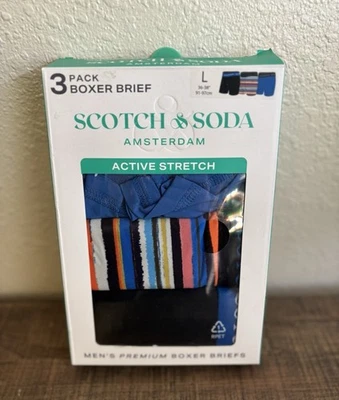 Scotch & Soda Amsterdam Men's 3 Pack Active Stretch Ultra Soft Boxer Briefs - Image 1 of 3
