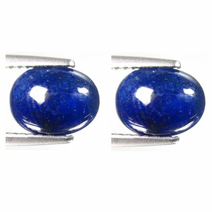 4.70 Ct (2 Pcs) Exquisite (8 x 6 mm) 100% Natural Royal Blue Sapphire Gemstones - Foto 1 di 7