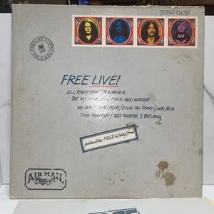 Free - Free Live! 1971  Air Mail A&M LP SP4306~VG+ ~PAUL KOSSOFF/PAUL RODGERS - Picture 1 of 7