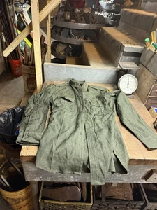 Vintage Rare Green Barn Chore Coat Shirt Button Up Workwear Mens Clothing USA - Bild 1 von 13