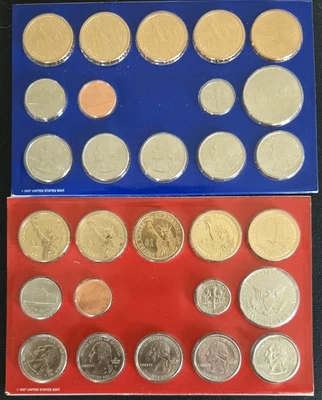 2007 U.S. Mint Set ~ 28 Coins ~ P & D Uncirculated Government Packaging OGP Nice - Image 1 of 4