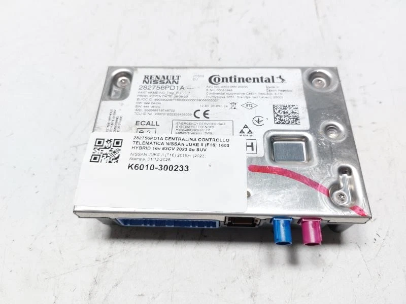 282756PD1A CENTRALINA CONTROLLO TELEMATICA NISSAN JUKE II (F16) 1.6 HYBRID 16v 8 - Immagine 1 di 4