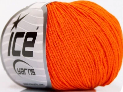 Лот из 4 мотков хлопчатобумажной пряжи Amigurumi летняя весна тонкая 4x50 г/160 м оранжевая - Изображение 1 из 4