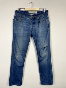 Jacob Cohen Blue Denim J688 Comfort Stretch Men's Ripped Jeans Size 32 - Picture 1 of 23