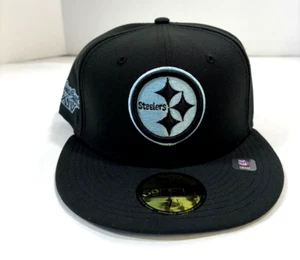 Pittsburgh Steelers NE NFL Superbowl XIV Cloud Under Fitted Hat~Black - Picture 1 of 5