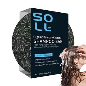Solid Shampoo Bar Grey Hair Coverage Shampoo Bar Natural Charcoal Hair - Picture 1 of 12