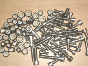 Bulloni a brugola inox UNC, tappi a presa e dadi Nyloc - Harley Davidson - barre calde - Foto 1 di 1