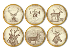 Pomelli per armadietto schizzo fauna selvatica cervo e alce natura rustico cassetto esterno maniglia estraibile - Foto 1 di 4