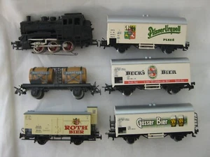 MÄRKLIN LOKOMOTIVE + WAGEN (BIER) 6 TEIL NICHT GETESTET - Picture 1 of 22