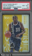 2012-13 Panini Select Gold Prizm Hot Stars #2 Kevin Durant Thunder 6/10 PSA 8.5