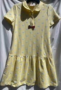 SCOTTISH HOUSE, Scotland, Girls Size M, Yellow Tiered Polo Dress, Dogs, NWOT - Picture 1 of 9