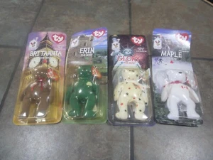 TY BEANIE BABYS ~ MCDONALDS INTERNATIONAL BÄREN ~ SET (4) NEU IN VERPACKUNG - Bild 1 von 3
