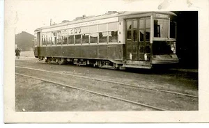 Q939 RP 1946 EASTERN MASS. STREET RAILWAY TROLLEY 7012 AT QUINCY SHIPYARD TERMIN - Picture 1 of 1